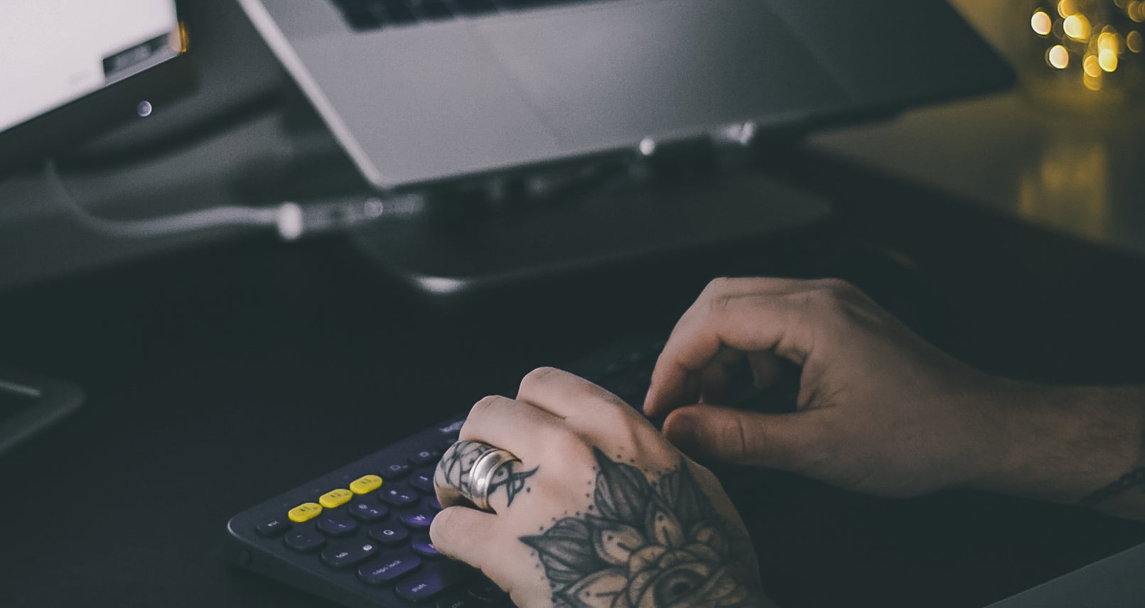 tattooed hands